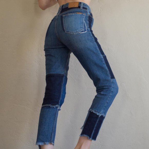 Joe's Jeans Debbie Patchwork High Rise Ankle Straight Leg Size 29 - Picture 14 of 14